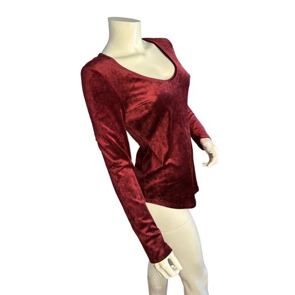 NWT - THEORY Stretch Velvet Long Sleeve Top - Picture 2 of 10